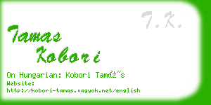 tamas kobori business card